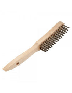 BROSSE A MANCHE ONDULEE SHBG 3 RANGS FIL ACIER 0,35mm