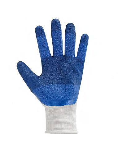 GANTS NYLON / LATEX BLEU TAILLE 9 (prix pour 3 paires)