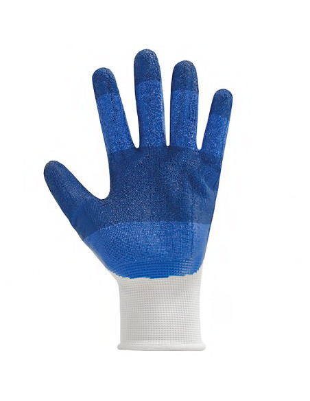 GANTS NYLON / LATEX BLEU TAILLE 9 (prix pour 3 paires)