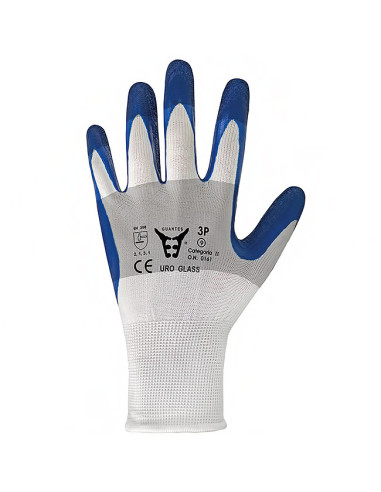GANTS NYLON / LATEX BLEU TAILLE 9 (prix pour 3 paires)