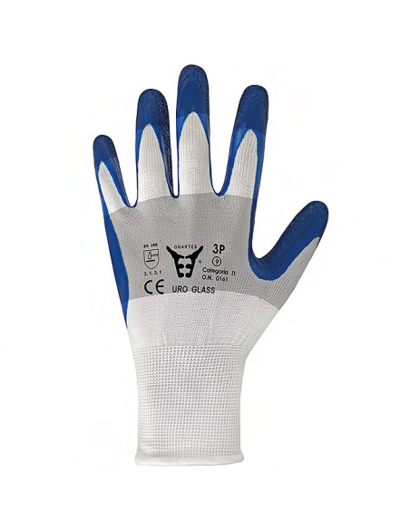 GANTS NYLON / LATEX BLEU TAILLE 9 (prix pour 3 paires)