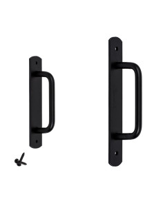 GRANDE POIGNEE NOIRE EN ACIER 27x4