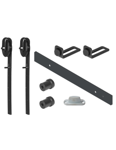 KIT RUSTIQUE NOIR ROUE NYLON 1,8m 30x5