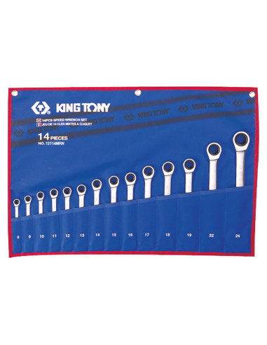 TROUSSE DE CLES MIXTES A CLIQUET METRIQUES - 14 PCS