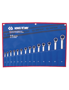 TROUSSE DE CLES MIXTES A CLIQUET REVERSIBLE M8 - M24 - 14 PCS