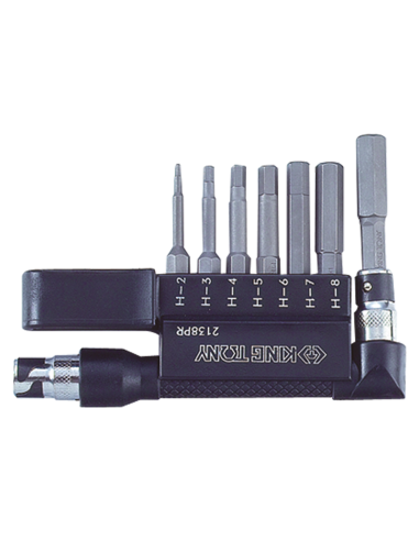 JEU D'EMBOUTS MALE 6 PANS AVEC TOURNEVIS - 8 PCS