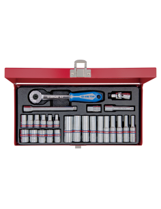 COFFRET DE DOUILLES ET ACCESSOIRES 1/4" - 26 PCS