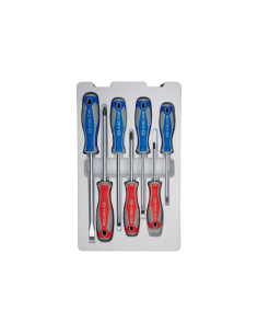 JEU DE TOURNEVIS AIMANTE A FENTE + POZIDRIV - 7 PCS