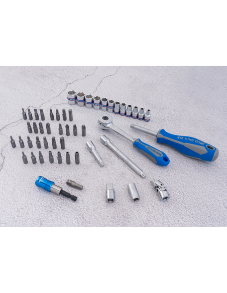 COFFRET DE DOUILLES ET ACCESSOIRES 1/2" - 51 PCS