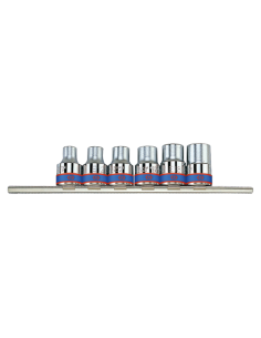 RAIL DE DOUILLES 1/2" TORX E10 A E20 - 6 PCS