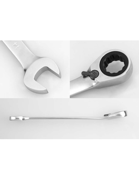 CLE MIXTE A CLIQUET REVERSIBLE METRIQUE TETE FIXE DE 24mm