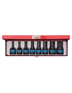 COFFRET DE DOUILLES TOURNEVIS A CHOCS 1/2" 6 PANS - 8 PCS