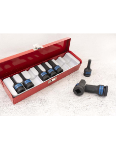 COFFRET DE DOUILLES TOURNEVIS A CHOCS 1/2" 6 PANS - 8 PCS 2