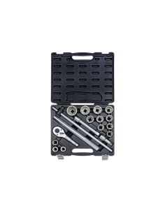 COFFRET DE DOUILLES ET ACCESSOIRES 3/4" METRIQUES - 17 PCS