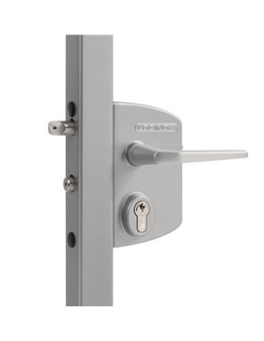 SERRURE INDUS LOCINOX Prof.40 à 60mm CLEF + BEQUILLE COFFRE ALU