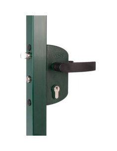 SERRURE POLYAMIDE LOCINOX RAL9005 Prof.40mm + CLEF + BEQUILLE