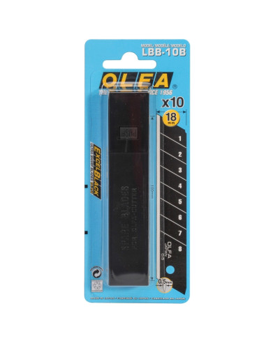 LAME OLFA LBB-10B BLACK ULTRA TRANCHANTE 18mm - 10 LAMES C0000115203