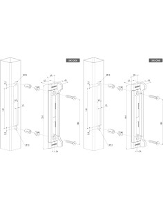 GACHE A ENCASTRER ACIER INOXYDABLE POUR Fortylock, Fiftylock et Sixtylock 2