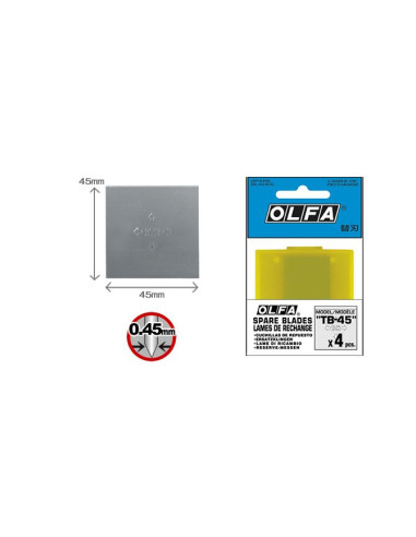 LAME OLFA TB-45 45mm - 4 LAMES C0000523201