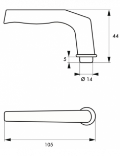 BEQUILLE DOUBLE 8mm 2 PORTEE 2