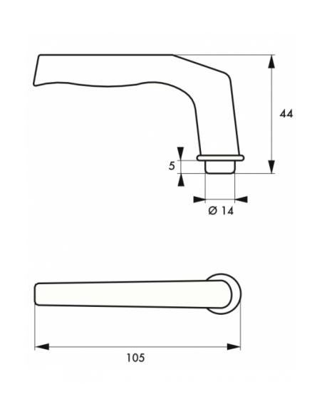 BEQUILLE DOUBLE 8mm 2 PORTEE