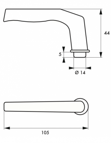 BEQUILLE DOUBLE 8mm 1 PORTEE