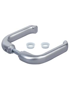 PAIRE DE POIGNEES ALUMINIUM 8mm AVEC CARRE 60mm
