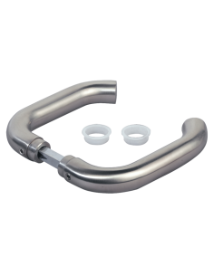 PAIRE DE POIGNEES EN ACIER INOX 8mm - Long. 90mm