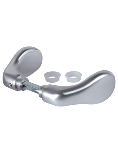 PAIRE DE POIGNEES ALU 8mm AVEC CARRE DE 60mm
