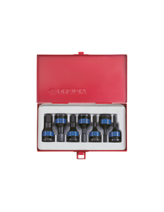 COFFRET DE DOUILLES CHOC ALLEN 6 PANS 1/2" - 7 PCS