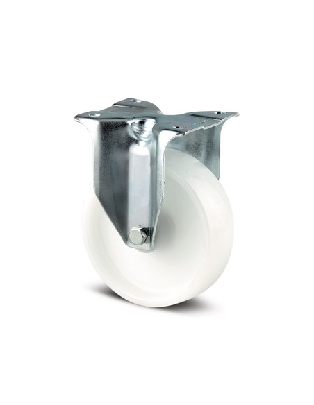 ROULETTE A PLATINE POLYAMIDE FIXE D100mm