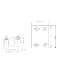 PLAQUE GUIDE REGLABLE 4 OLIVES 40 MURALE 2