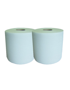 BOBINES ESSUYAGE BLANCHES (Gauffrés) T1000 Lot de 2 - G703PSM