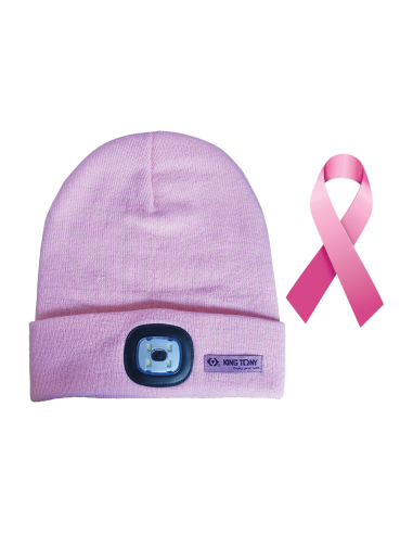 BONNET AVEC LAMPE FRONTALE LED 170lm - ROSE