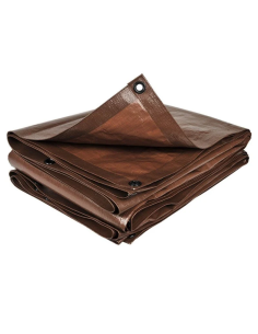 BACHE MARRON NATURE 5X8 M. 140 G/M²