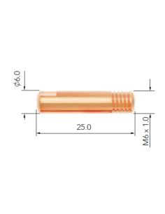 TUBES CONTACT LAVA MIG 15-M6X0.8XL25mm
