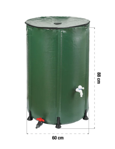 RECUPERATEUR D'EAU PLUVIALE PLIABLE 500L