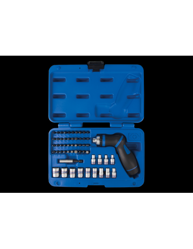 JEU DE TOURNEVIS A CLIQUET AVEC EMBOUTS 55 PIECES