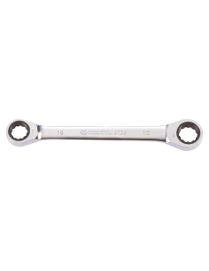 CLE POLYGONALE A CLIQUET METRIQUE CHROME - 16x18mm