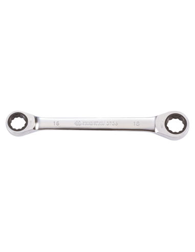 CLE POLYGONALE A CLIQUET METRIQUE CHROME - 16x18mm