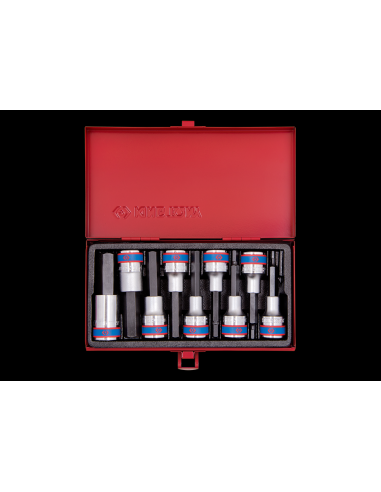 COFFRET DE DOUILLES LONGUES 1/2 MALES 9 PIECES