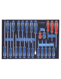 PLATEAU EVAWAVE DE TOURNEVIS TORX, A FENTE ET PHILLIPS - 24 PCS