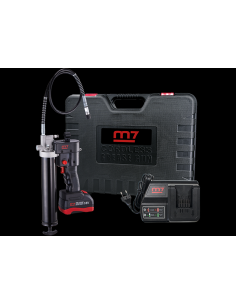 Pompe à graisse + 1 coffret + 1 batterie + 1 chargeur (18 V, 5 Ah)