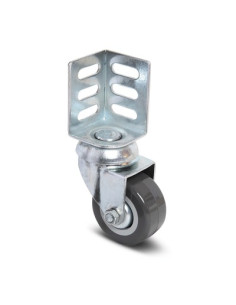 ROULETTE PIVOTANTE D'ANGLE GRIS D50mm