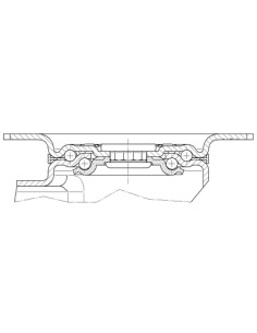 ROULETTE PIVOTANTE 160mm - PLATINE 137x105mm 2