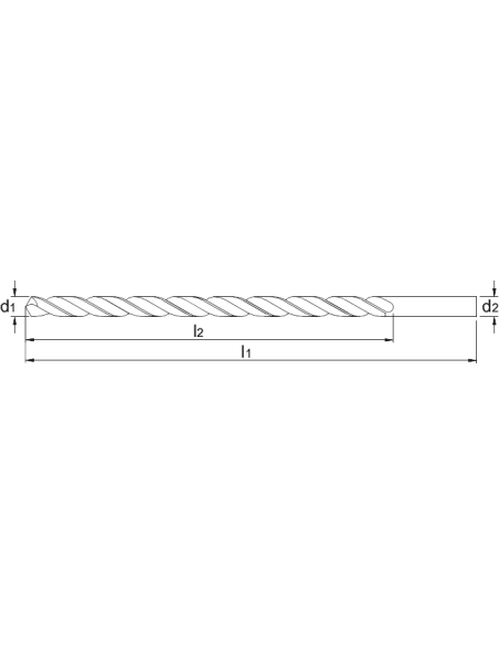 FORET LONG HSS-E PHANTOM DIN 340 TYPE TS 8,5mm
