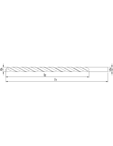 FORET HSS PHANTOM DIN 1869 TYPE TS 4x220x150mm