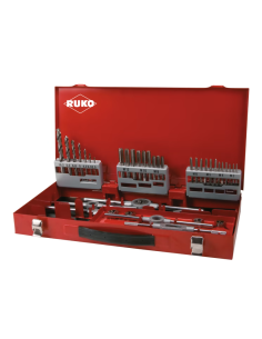 COFFRET TARAUDS + FORETS + FILIERES HSS M3-M12 44 PCS